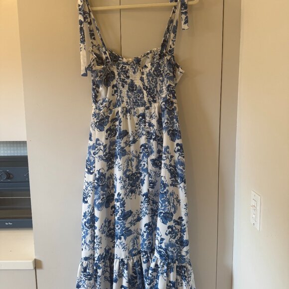 AQUA Toile De Jouy Sleeveless Floral Midi Dress - Picture 3 of 6